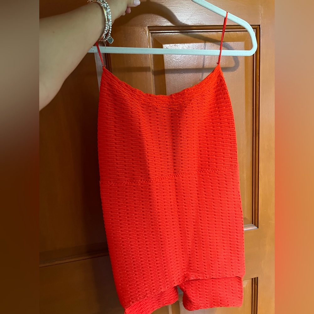 Orange Strapless Zara Mini dress